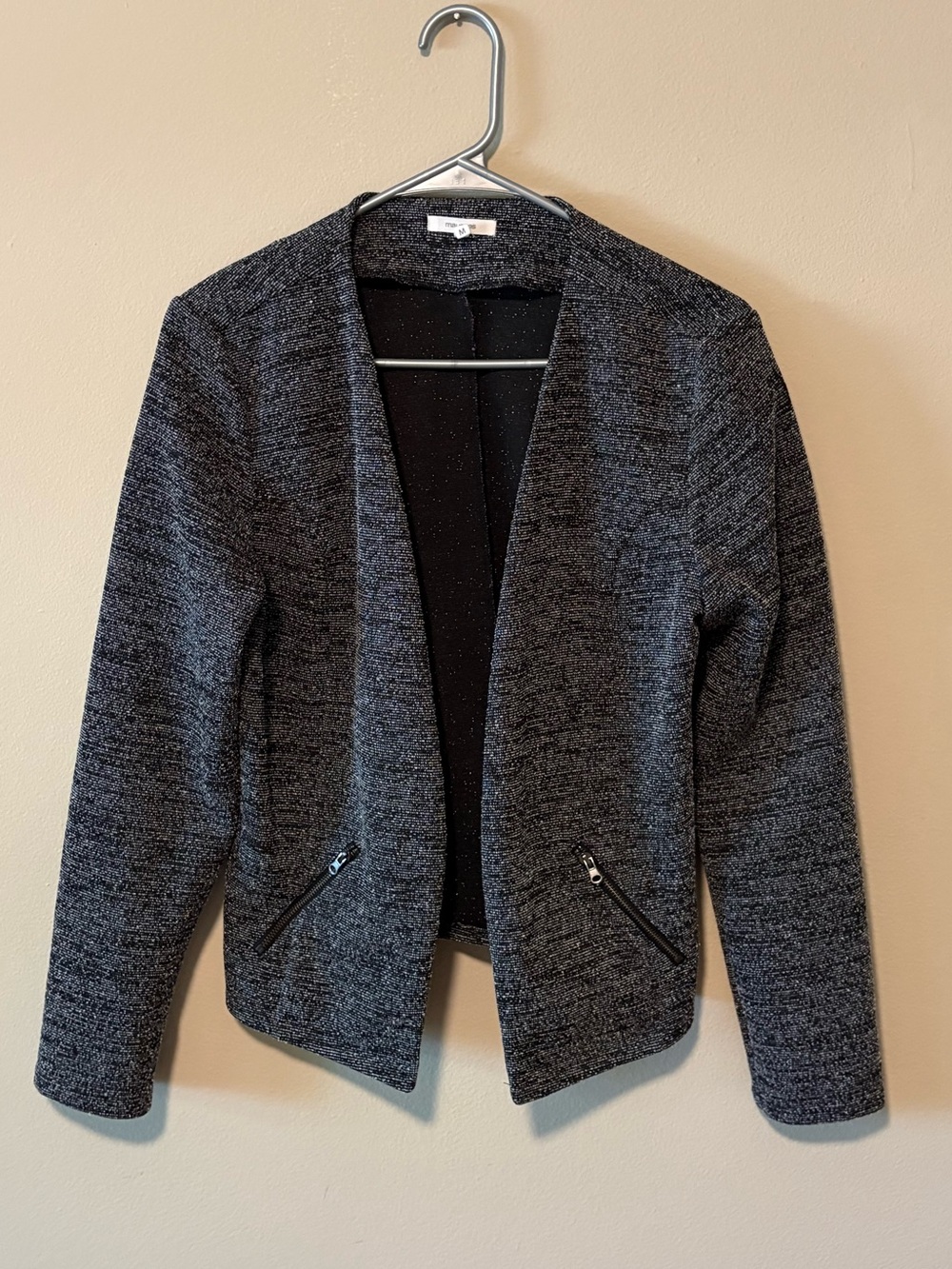 Maurices Women’s Open-Front Black Textured Blazer Jacket
